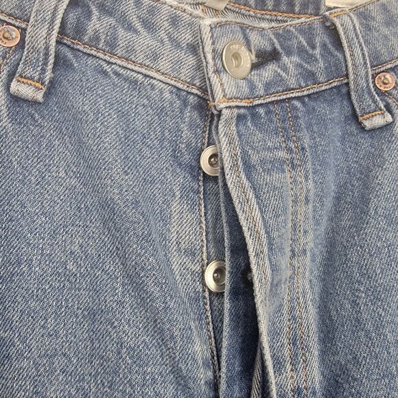 Rag & Bone Womens Rosa Mid Rise Walking Shorts Cut-off Denim Size 31 Button Fly - Picture 3 of 13